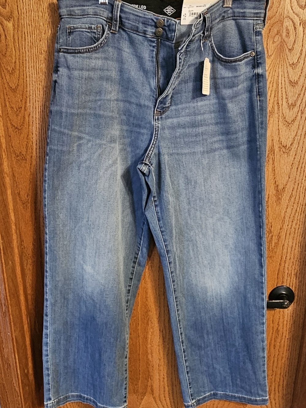St. John's Bay Blue High Rise Wide Leg Jeans